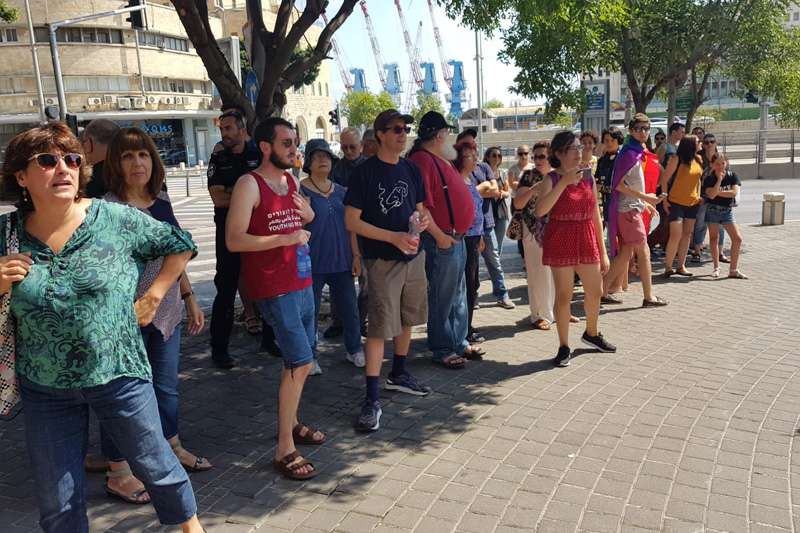 מחאת הקהילה הגאה בחיפה | צילום: רדיו חיפה