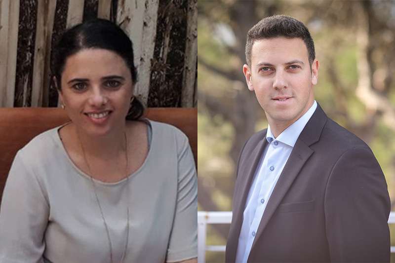 דוד עציוני (צילום: מיכה בריקמן) ואיילת שקד (צילום: שירות רדיו חיפה)