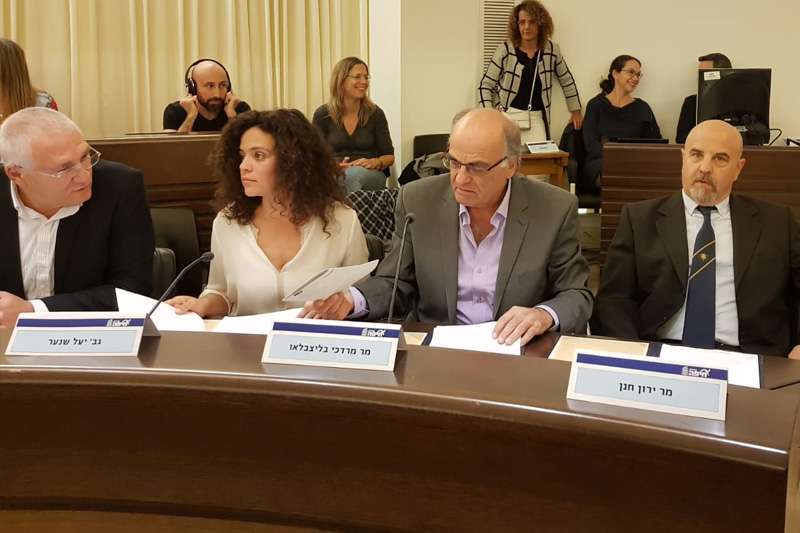 סיעת הירוקים במועצת העיר: ירון חנן, מוטי בליצבלאו, יעל שנער ואביהו האן | צילום: רדיו חיפה