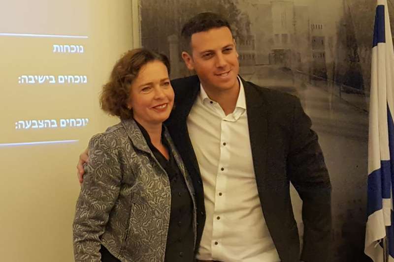 דוד עציוני ועינת קליש | צילום: רדיו חיפה