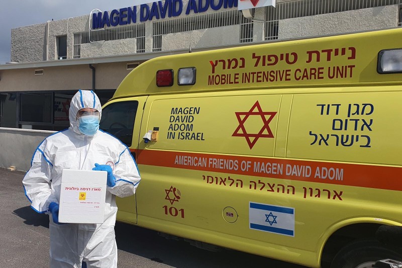 בדיקת קורונה | צילום: מד"א