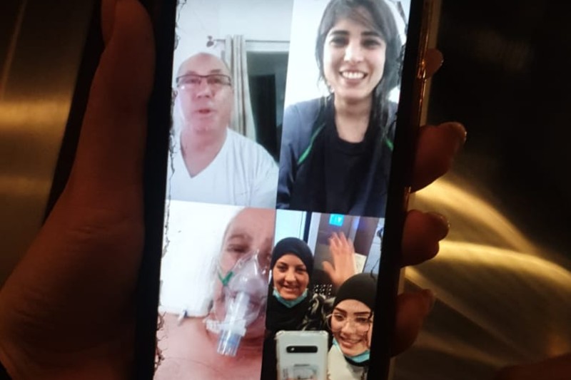 שיחת הווידאו של משפחת דיאב | צילום: באדיבות המשפחה