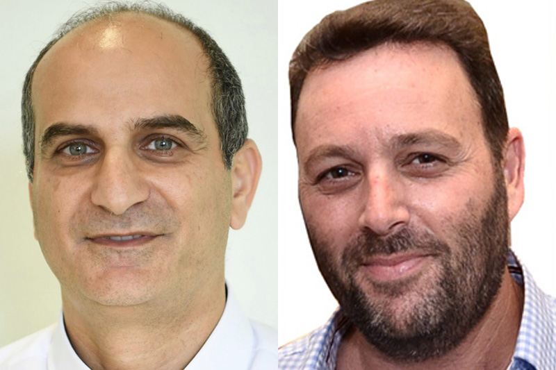 אוהד שגב (צילום: דוברות עיריית עכו) ואמנון עידו (צילום: ראובן כהן)