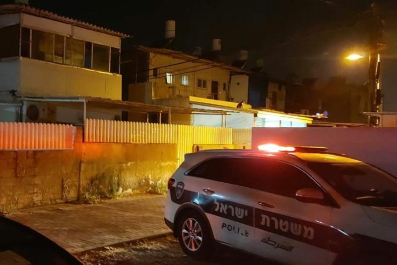 זירת האירוע, הערב בקרית ים | צילום: דוברות המשטרה