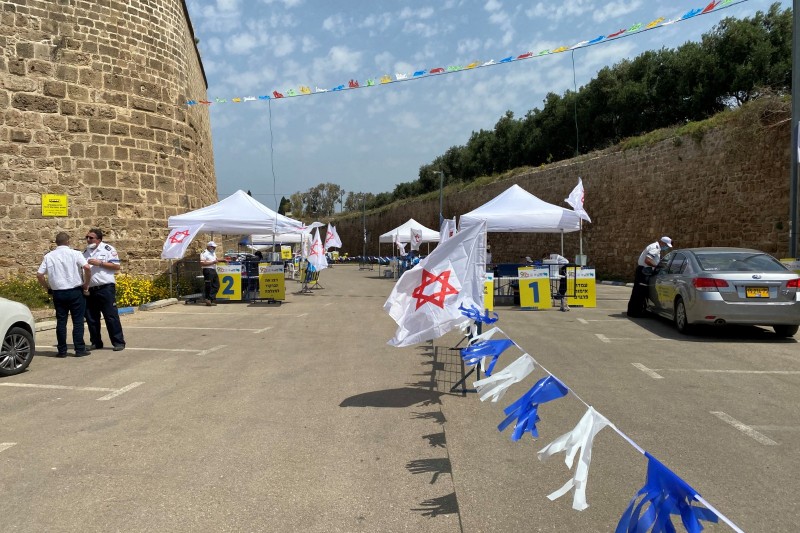 מתחם הדרייב אין שנפתח בעכו בגל הראשון | צילום: דוברות עיריית עכו