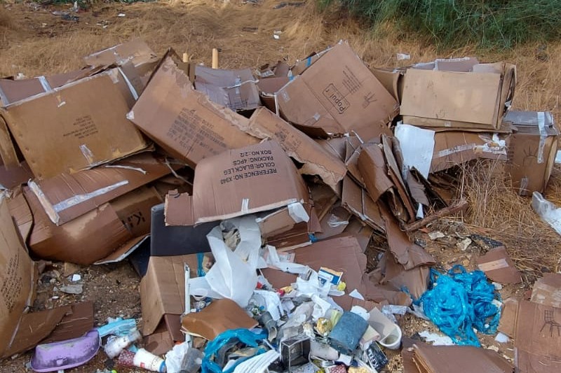 השלכת פסולת | צילום: עיריית חיפה 