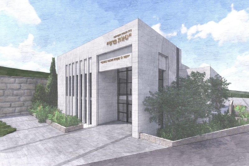 בית הכנסת שיוקם בנאות פרס | תכנון והדמיה: מיקי אוטמזגין אדריכלות