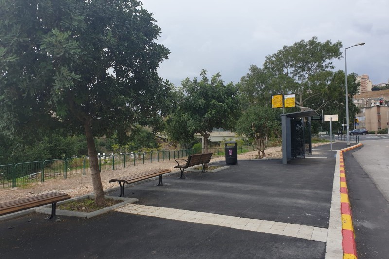 המסוף החדש ברחוב גאולה | צילום: שירות רדיו חיפה