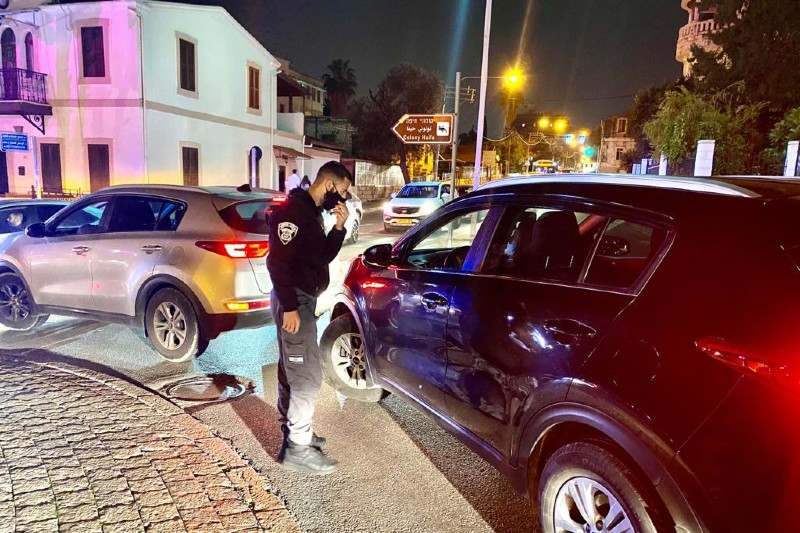 נוכחות משטרתית מוגברת במושבה הגרמנית, הערב | צילום: ראובן כהן, דוברות עיריית חיפה