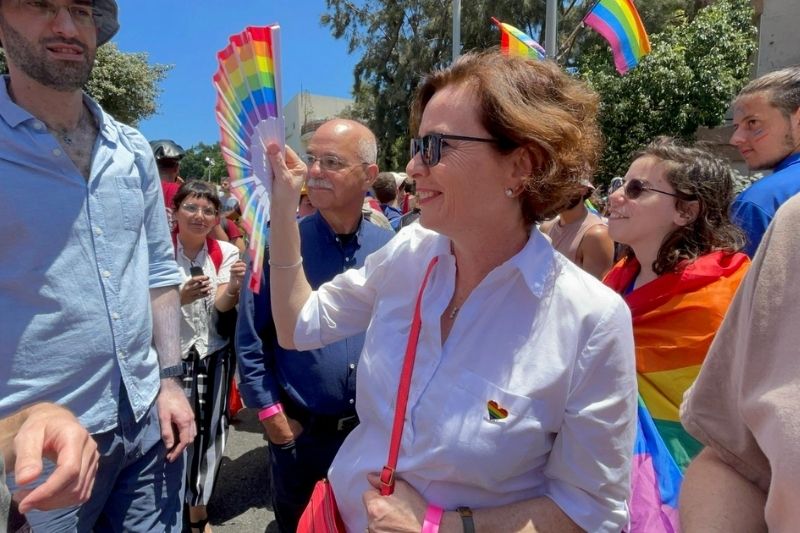 עינת קליש במצעד הגאווה | צילום: ראובן כהן, דוברות העירייה