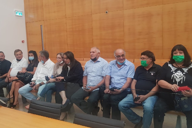 חברי מועצת השינוי, היום בבית המשפט | צילום: רדיו חיפה