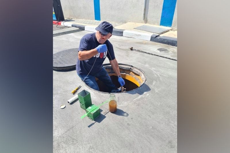 הביקורת בתחנת הדלק ברחוב השיש | צילום: משרד האנרגיה