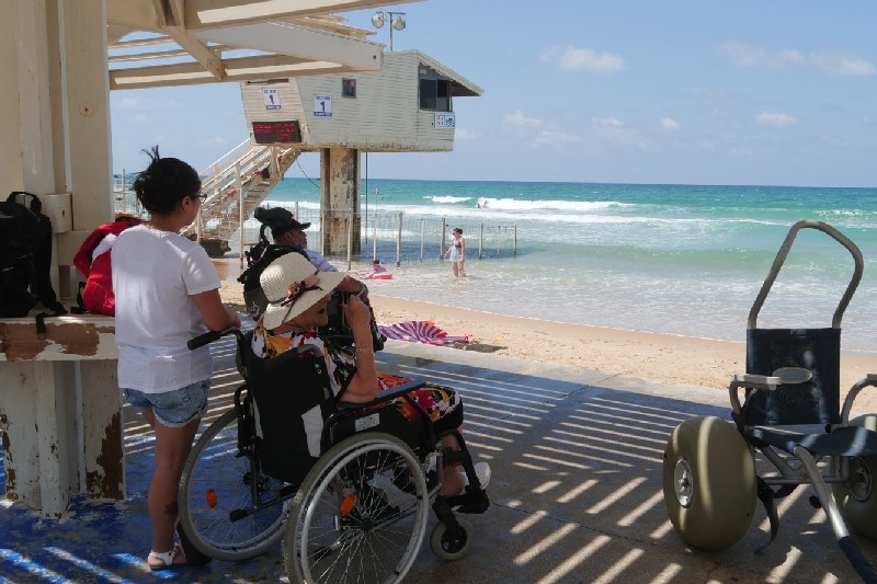 פיילוט להנגשת חוף הים בחיפה | צילום: ענת סלומון, דוברות עיריית חיפה