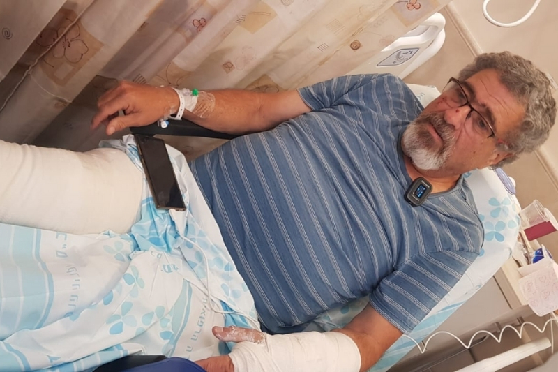 דוד סוכוי, שנפגע על ידי חזיר בר | צילום: רדיו חיפה