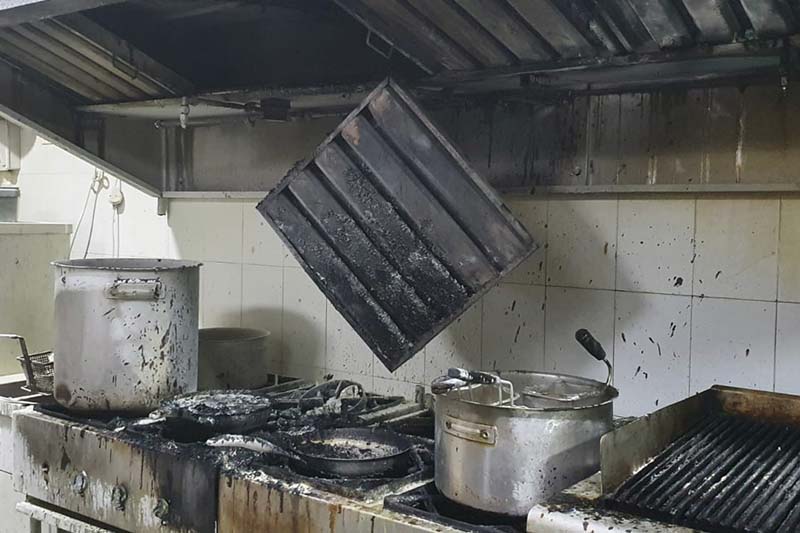 השריפה במסעדת מאמה מיה | צילום: דוברות המשטרה