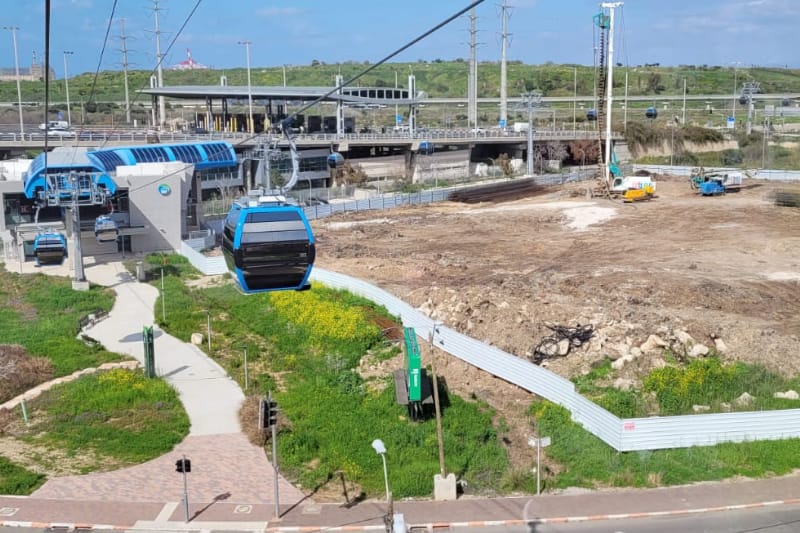 הרכבלית בנסיעת מבחן | צילום: רדיו חיפה
