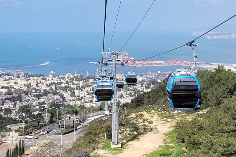 הרכבלית בנסיעת מבחן | צילום: תום וקנין