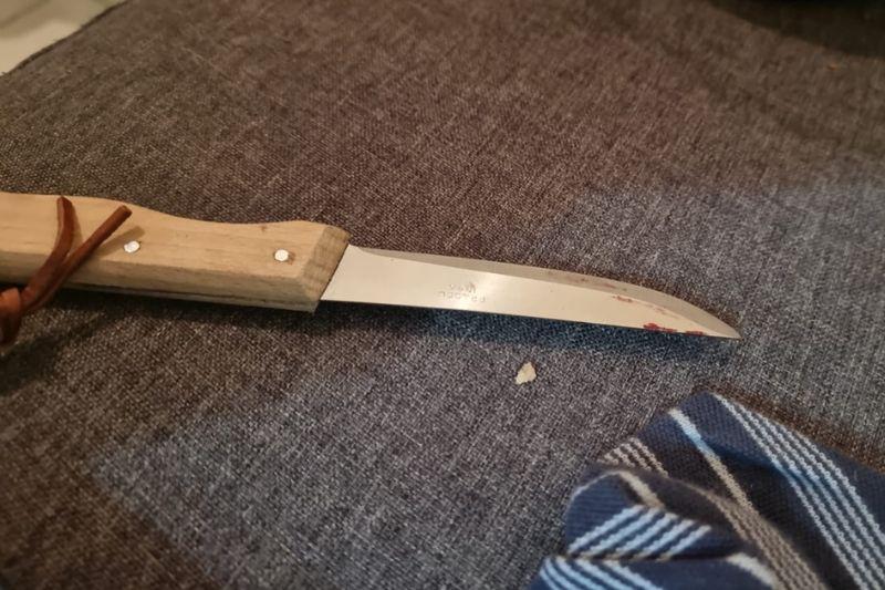 הסכין ששימשה את הדוקרת | צילום: דוברות המשטרה