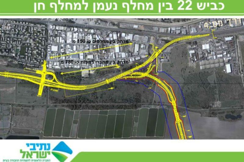 תכנית הכביש שיחבר את כביש 22 לכביש 6 | צילום: דוברות עיריית קריית ביאליק