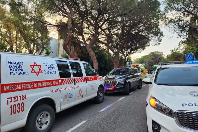 זירת האירוע ברחוב דרך הים | צילום: תיעוד מבצעי מד"א