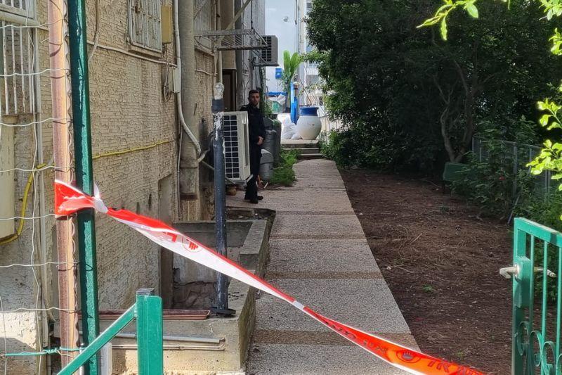 זירת הרצח ברחוב דרך הים | צילום: שירות רדיו חיפה